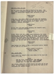 Moe Howard's 30pp. Script Dated April 1937 for The Three Stooges Film ''Playing the Ponies'' -- With Numerous Annotations in Moe's Hand -- Bound by Staples, Very Good Condition